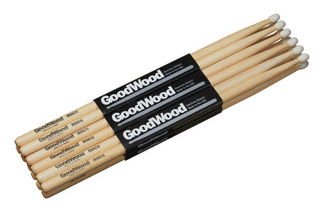 Vater Goodwood Rock bacchette per batteria, hickory 2ª scelta, punta in nylon