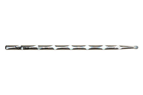 Bacchette per batteria Vater Color Wrap 5A Silver Optic, hickory, punta in nylon