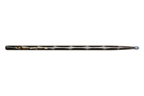 Vater Color Wrap 5A Black Optic bacchette per batteria, hickory, punta in nylon
