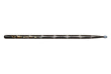 Vater Color Wrap 5A Black Optic bacchette per batteria, hickory, punta in nylon