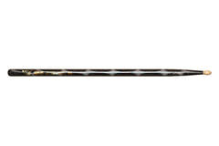 Vater Color Wrap 5A Black Optic bacchette per batteria, hickory, punta in legno
