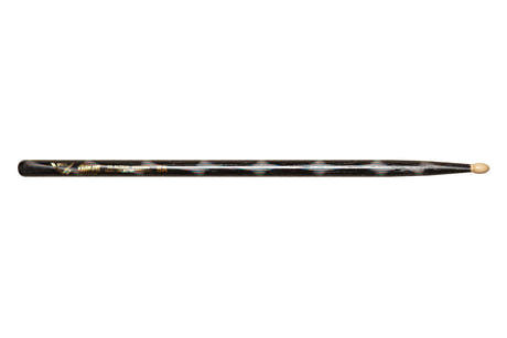 Vater Color Wrap 5A Black Optic bacchette per batteria, hickory, punta in legno