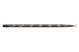 Vater Color Wrap 5A Black Optic bacchette per batteria, hickory, punta in legno