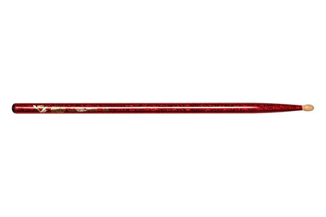 Vater Color Wrap 5A Red Sparkle bacchette per batteria, hickory, punta in legno