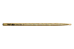 Bacchette per batteria Vater Color Wrap 5A Gold Sparkle, hickory, punta in legno