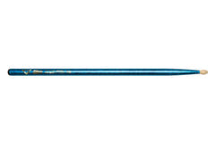 Bacchette per batteria Vater Color Wrap 5A Blue Sparkle, hickory, punta in legno