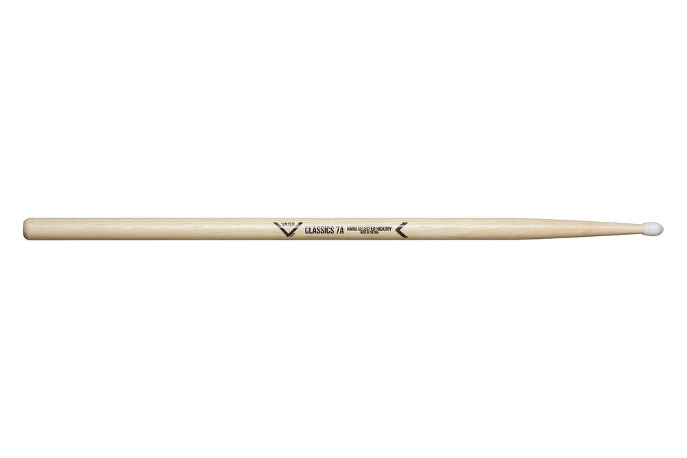 Vater Classics 7A bacchette per batteria, hickory, punta in nylon