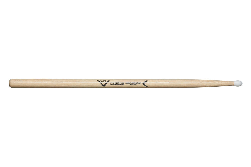 Vater Classics 5B bacchette per batteria, hickory, punta in nylon