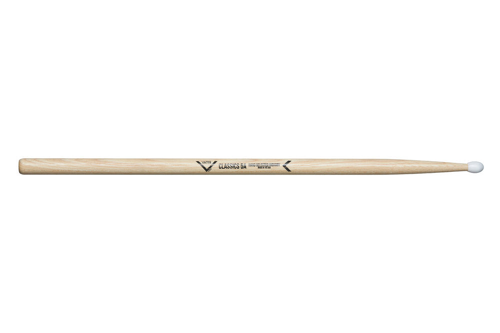 Vater Classics 5A bacchette per batteria, hickory, punta in nylon