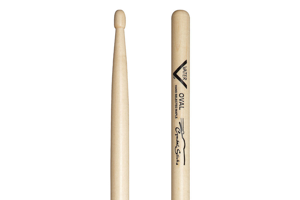 Vater Cymbal Stick Oval bacchette per batteria, acero, punta in legno