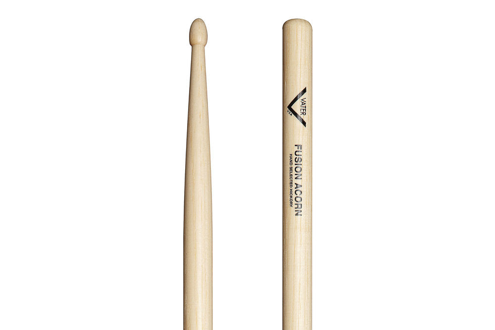 Vater Fusion Acorn bacchette per batteria, hickory, punta in legno