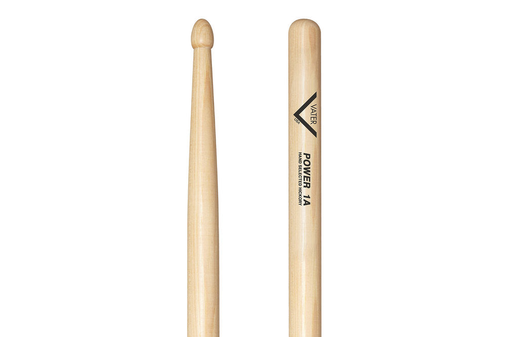 Vater Power 1A bacchette per batteria, hickory, punta in legno