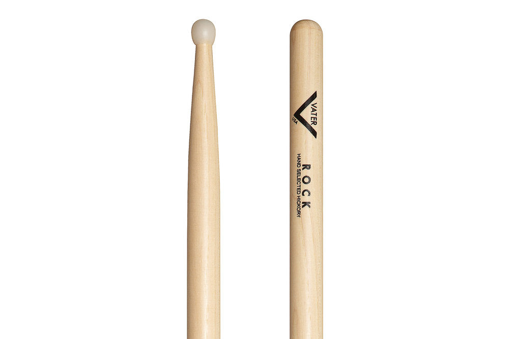 Vater Rock bacchette per batteria, hickory, punta in nylon