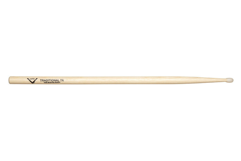Vater Traditional 7A bacchette per batteria, hickory, punta in nylon