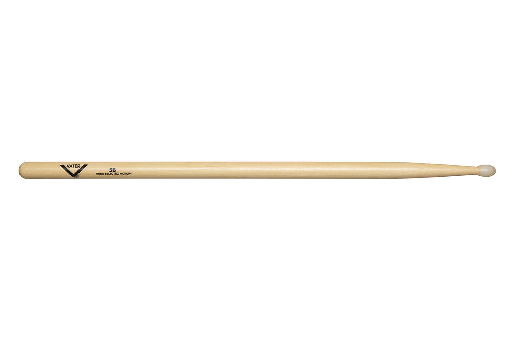 Vater 5B trommestikker, hickory, nylonspids