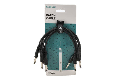 GEWA Basic Line cavo patch 0,3 m, mono-jack diritto, 6 pezzi