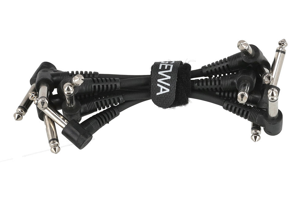 GEWA Basic Line cavo patch 0,1 m, jack mono angolato, 6 pezzi