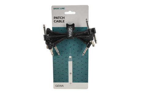 GEWA Basic Line cavo patch 0,1 m, jack mono angolato, 6 pezzi