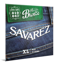 Savarez A130XL Bronze corde per chitarre western, extra light .010 fino a .047