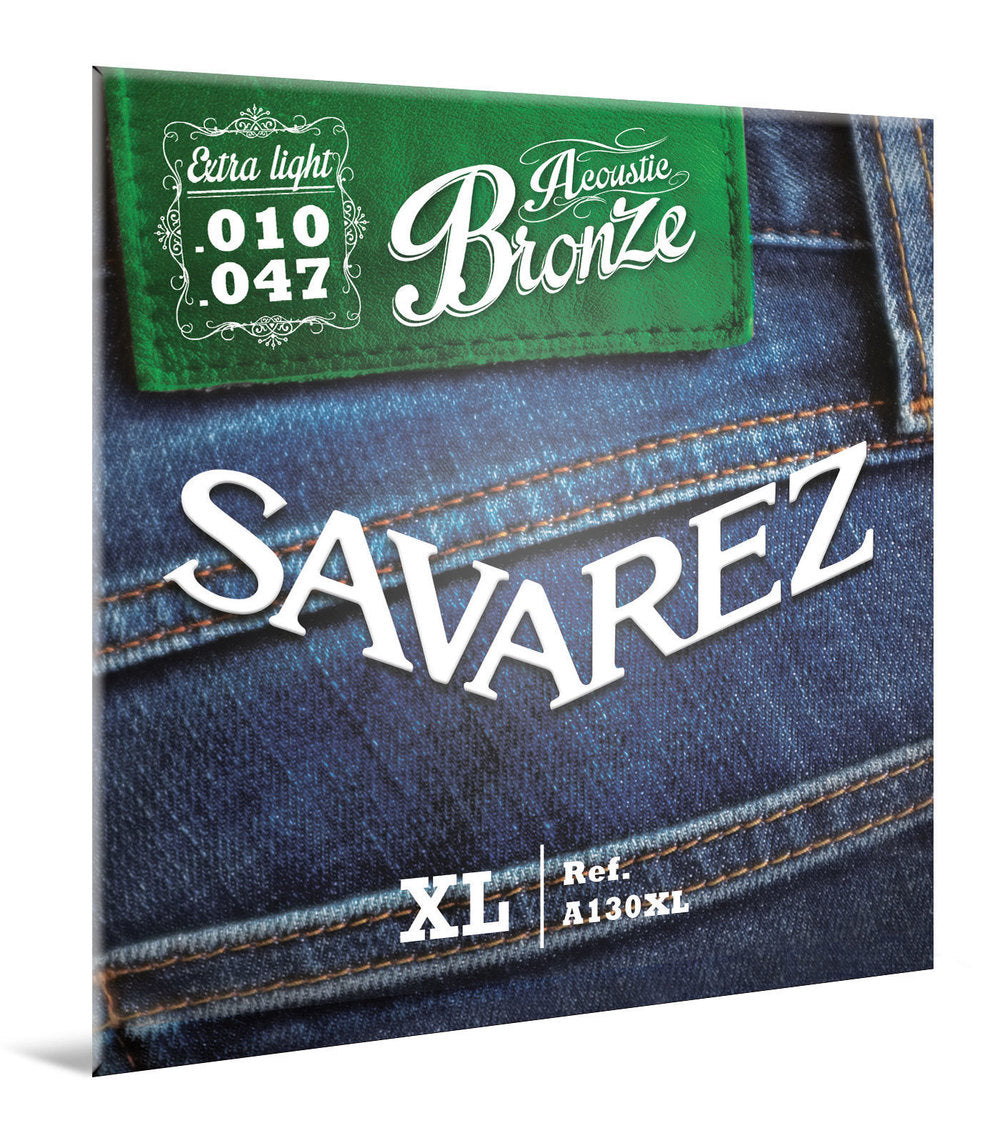 Savarez A130XL Bronze corde per chitarre western, extra light .010 fino a .047