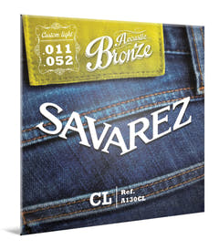 Savarez A130CL Bronze corde per chitarra western, custom light .011 a .052