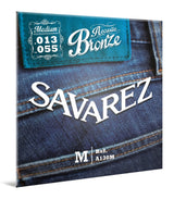 Savarez A130M Bronze corde per chitarra acustica, medium .013 a .055
