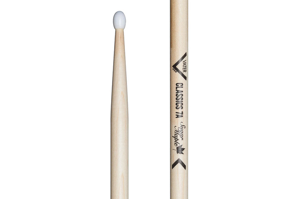 Vater Sugar Maple Classics 7A bacchette per batteria, punta in nylon