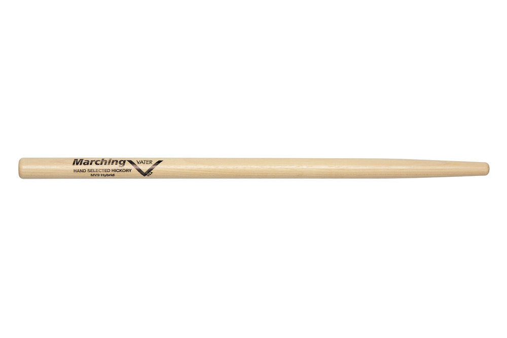 Bacchette da marching Vater MV9 ibride per rullante e tenore, punta in legno
