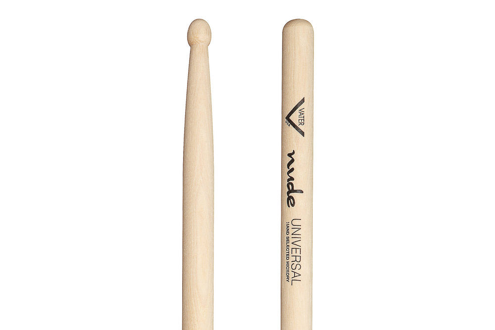 Vater Nude Universal bacchette per batteria, hickory, punta in legno