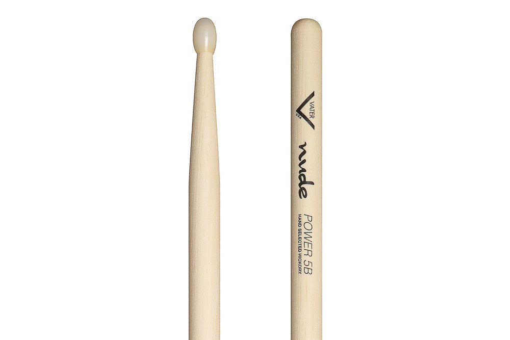 Vater Nude Series Power 5B bacchette per batteria, hickory, punta in nylon