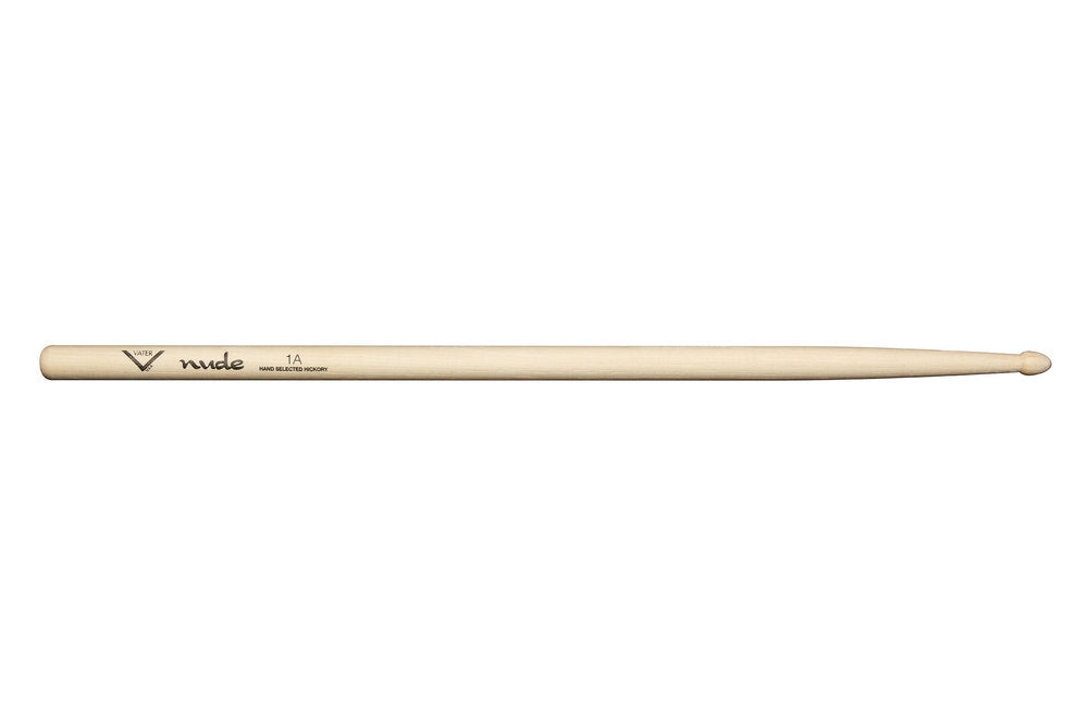 Vater Nude Series 1A bacchette per batteria, hickory, punta in legno
