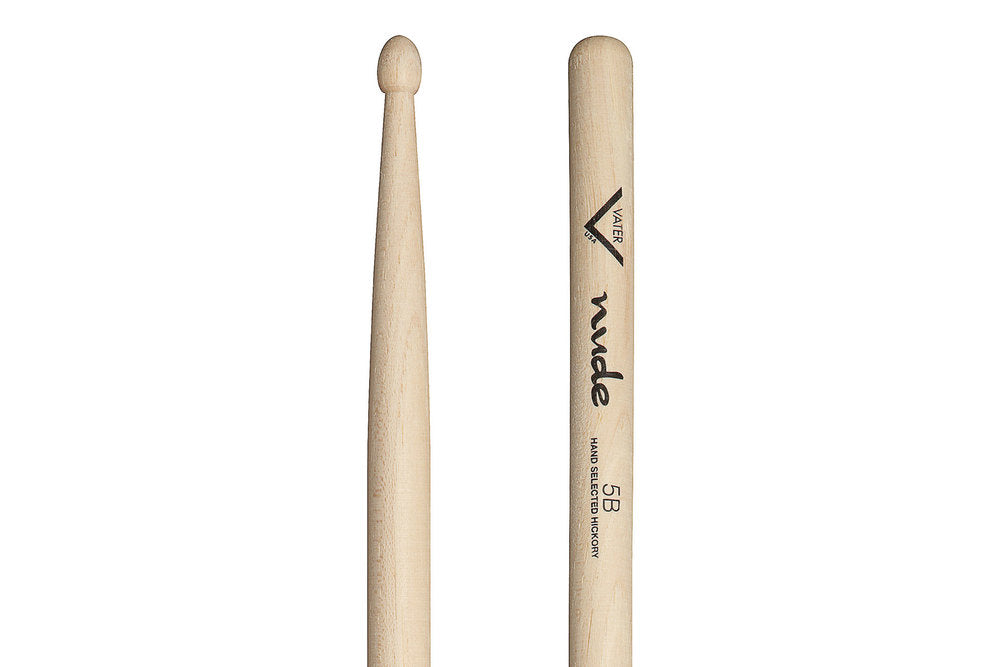 Vater Nude Series 5B bacchette per batteria, hickory, punta in legno