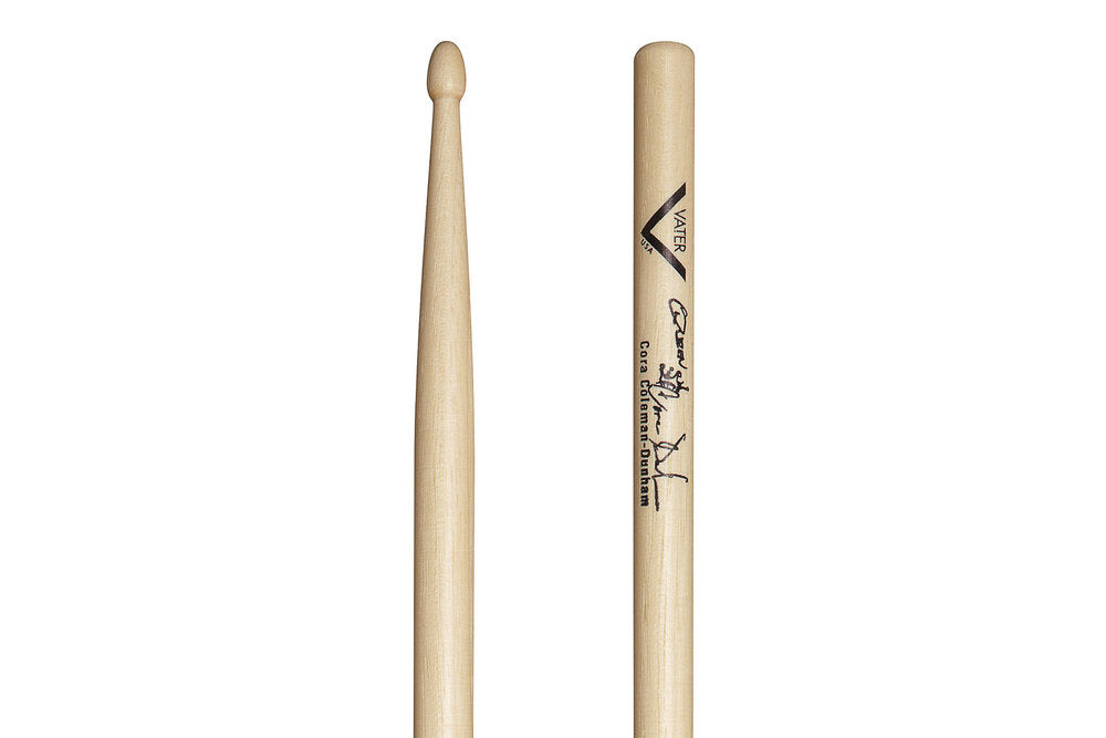 Vater Cora Coleman-Dunham bacchette per batteria, hickory, punta in legno