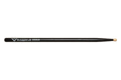Bacchette per batteria Vater Eternal Black Power 5B, hickory, punta in legno