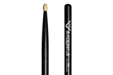 Vater Eternal Black 5A bacchette per batteria, hickory, punta in legno