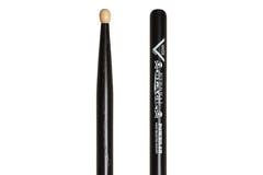 Bacchette per batteria Vater Eternal Black Power 5B, hickory, punta in legno