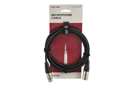 GEWA Pro Line cavo microfonico 3 m, XLR femmina a XLR maschio