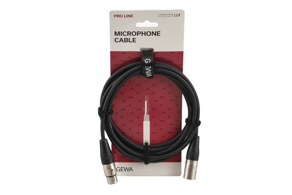 GEWA Pro Line cavo microfonico 3 m, XLR femmina a XLR maschio