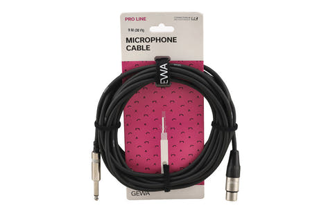 GEWA Pro Line cavo microfonico 9 m, XLR femmina a jack mono