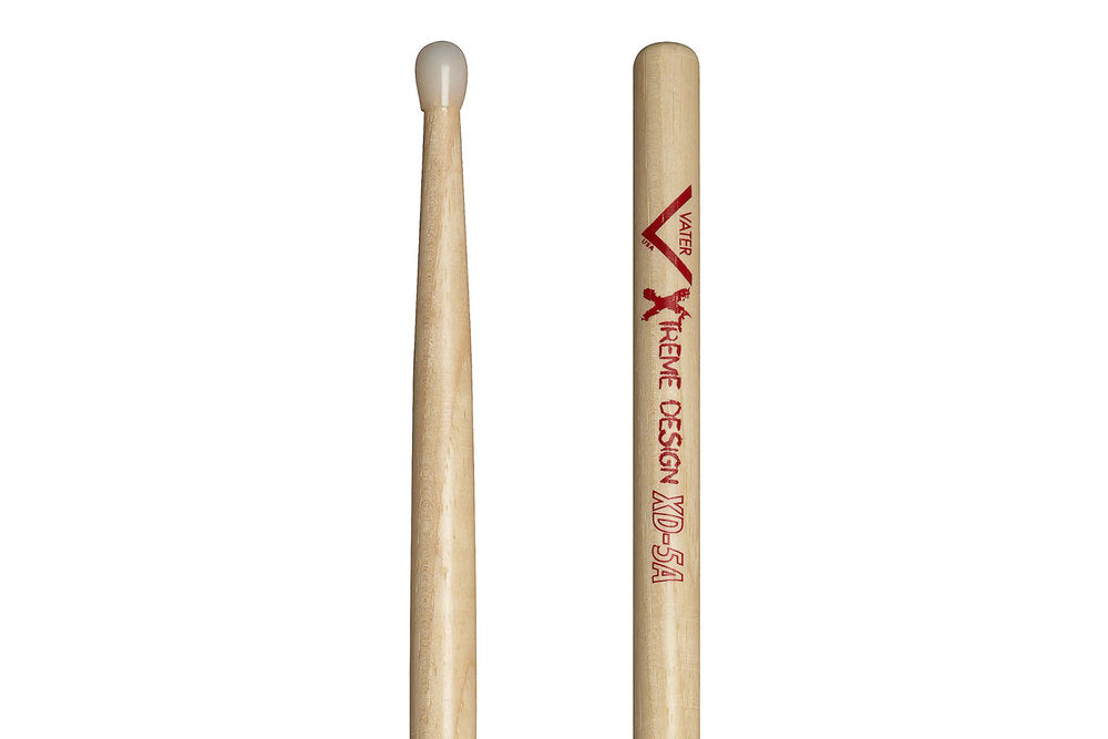 Vater Xtreme Design 5A bacchette per batteria, hickory, punta in nylon