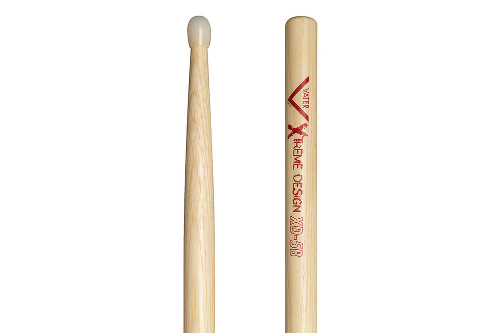 Vater Xtreme Design 5B bacchette per batteria, hickory, punta in nylon