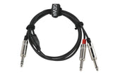 GEWA Pro Line cavo insert 1,5 m, jack stereo a 2 x jack mono