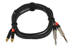 GEWA Pro Line cavo doppio 3 m, 2 x jack a 2 x cinch
