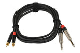 GEWA Pro Line cavo doppio 3 m, 2 x jack a 2 x cinch