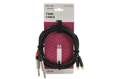 GEWA Pro Line cavo doppio 3 m, 2 x jack a 2 x cinch