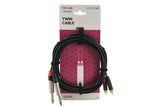 GEWA Pro Line cavo doppio 3 m, 2 x jack a 2 x cinch