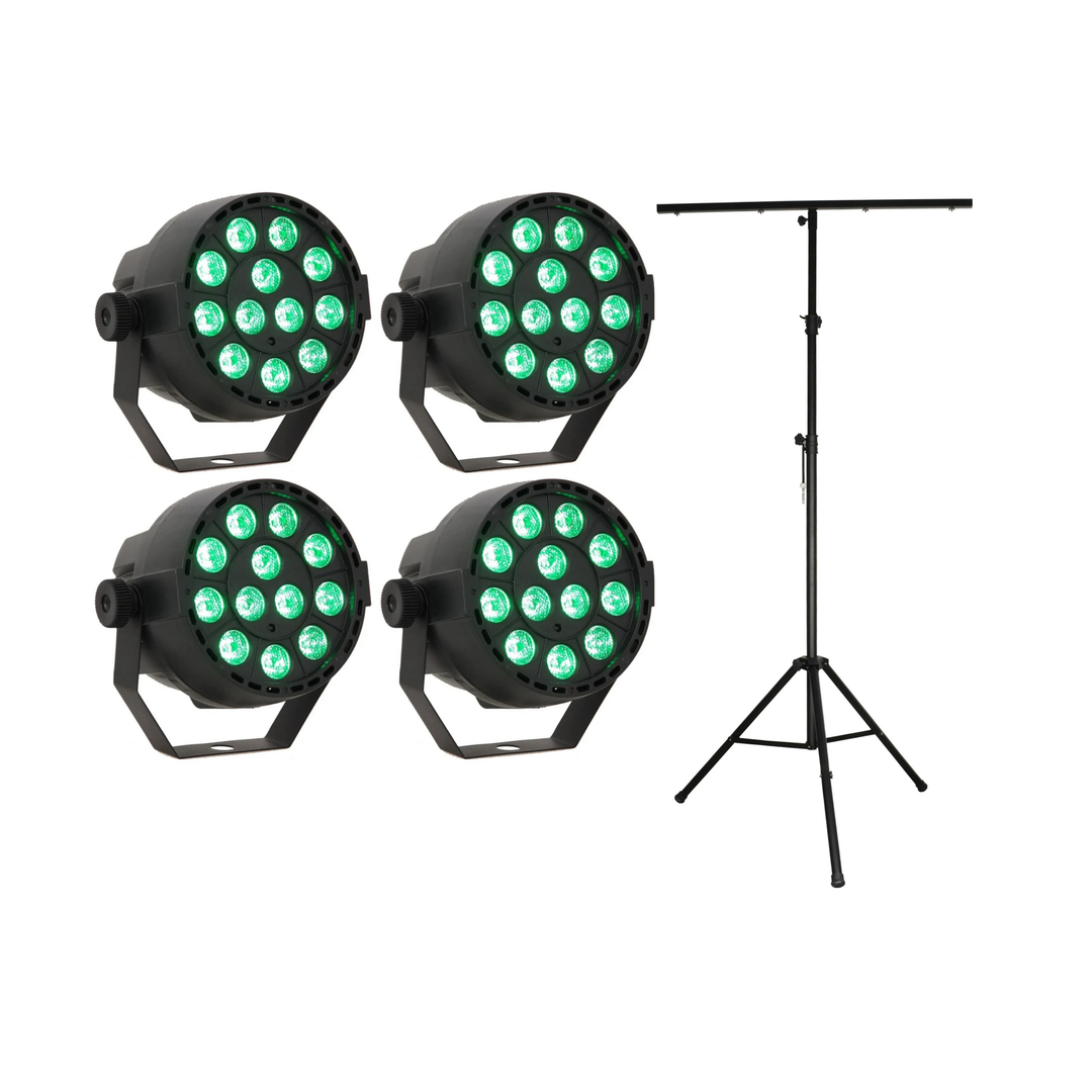 LED Spot Multicolor con telecomando (12x3W) & Perfex Supporto luci