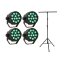 LED Spot Multicolor con telecomando (12x3W) & Perfex Supporto luci