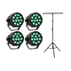 LED Spot Multicolor con telecomando (12x3W) & Perfex Supporto luci