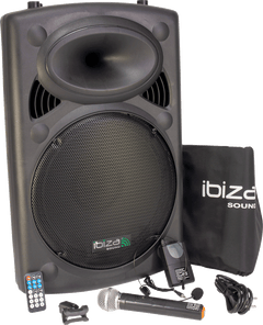 Ibiza Altoparlante Portatile con 15" Basso (Nero, 800W)